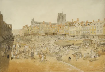 O Market Place, Norwich, retirado do Sr. Coopers, 1807