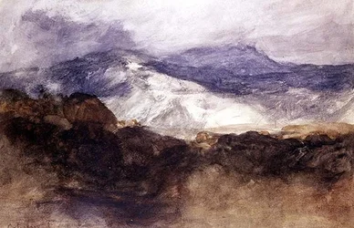 Montanhas Galesas (aguarela sobre papel)
