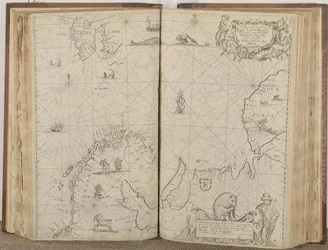 Um gráfico das costas marítimas da Rússia, Lapônia, Finmarke, Nova Zemla e Groelândia, 1671