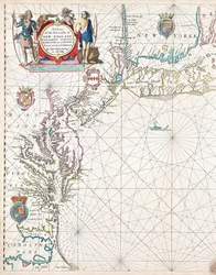 Uma carta das costas marítimas de Nova Inglaterra, Nova Jérsia, Virgínia, Maryland e Carolina, do Cabo Cod ao Cabo Hatteras