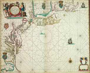 Uma carta das costas marítimas de Nova Inglaterra, Nova Jérsia, Virgínia, Maryland e Carolina, do Cabo Cod ao Cabo Hatteras
