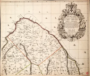 Um mapa novo e exato da ilha de Barbados na América de acordo com o levantamento feito nos anos 1717 a 1721 por William Mayo
