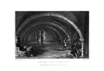 Cripta antiga, Southwark, 1830.