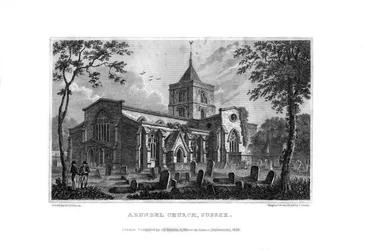 Igreja de Arundel, Sussex Ocidental, 1829.