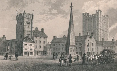 Market Place Richmond, Igreja da Trindade e Fortaleza do Castelo de Richmond, 1831