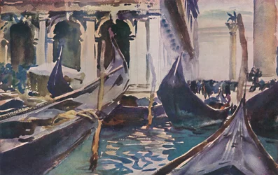 Gôndolas pela Piazzetta, c1904, 1925.