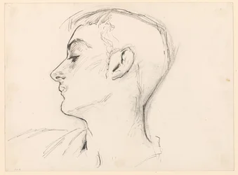 Cabeça de um jovem (Albert de Belleroche) de perfil