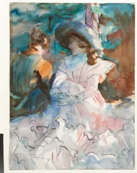 Senhoras à sombra: Abriès, 1912