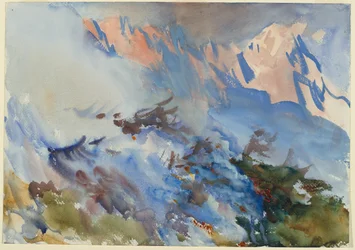 Fogo na montanha, c. 1906-1907 (aguarela opaca e translúcida)