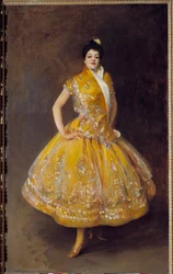 Retrato da dançarina espanhola Carmencita. Pintura de John Singer Sargent (1856-1925), 1892, 2,32 x 1,42 m, Paris, Museu d