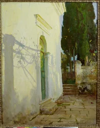 Sombras numa parede em Corfu