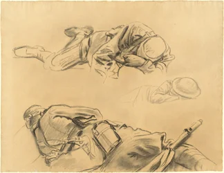 Estudos para Gassed, 1918-1919.