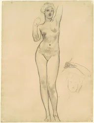 Estudos de Afrodite para "Afrodite e Eros"