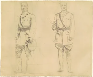 Estudos dos generais Plumer e Haig para oficiais generais da Primeira Guerra Mundial [reto], 1920-1922.