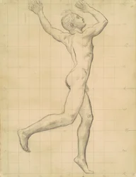 Estudo de Apollo para Apollo e Daphne, c. 1918.