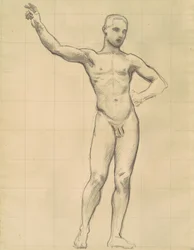 Estudo de Apolo para Apolo e as Musas, c. 1921.