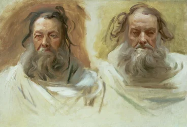 Estudo de duas cabeças: os profetas, c.1892
