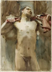 Estudo de uma figura masculina nua