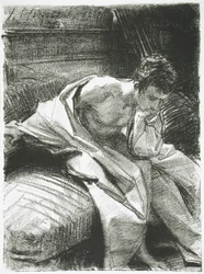 Estudo de um jovem sentado, 1895