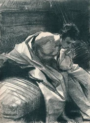 Estudo de um Jovem Sentado, 1895, 1896