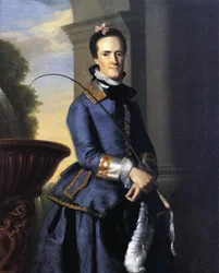 Sra. Epes Sargent (Catherine Osborne) em Hunting Outfit, 1764