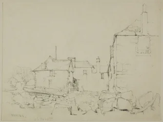 Casas e muro de pedra, Newlyn