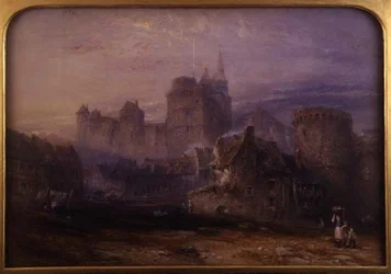 O Chateau de la Tremoille, Vitre (aguarela sobre papel)