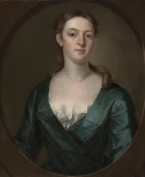 Retrato de uma mulher (Judith Colman Bulfinch), c. 1734 (óleo sobre tela)