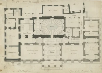 Chillington Hall: desenho a lápis e caneta, nd [1789]