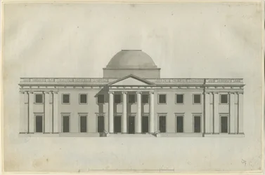 Chillington Hall: desenho a caneta e lavagem, nd [1780s] (desenho)