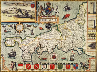 Mapa da Cornualha do 