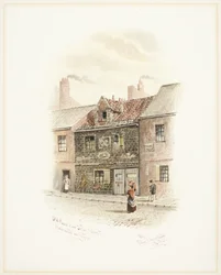 Casa velha rua baixa do frade, Newcastle em cima de Tyne (bodycolour)