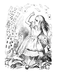 Um baralho voando sobre Alice, 1889