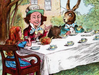 "Alice na Festa do Chá do Chapeleiro Louco", c1910