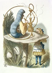 Alice encontra a lagarta azul