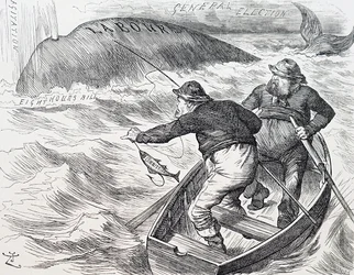 Desenho animado de John Tenniel, ilustrador inglês, humorista gráfico e caricaturista político. 1/1/1891 (gravura)