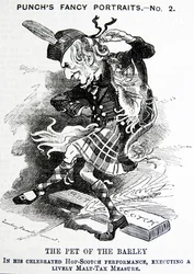 Sátira política retratando William Ewart Gladstone