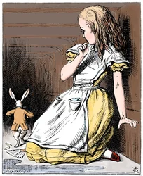 Cena de Alices Adventures in Wonderland por Lewis Carroll, 1865