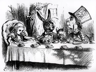 O chá do Chapeleiro Louco, ilustração de «Alice