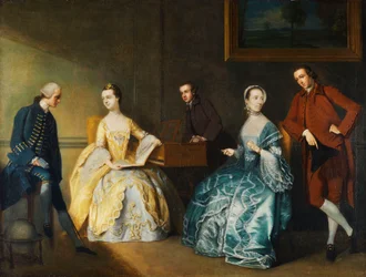 Um retrato de grupo da família Chambers,