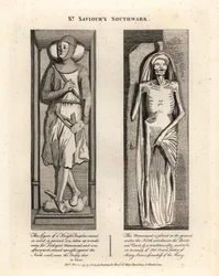 Efígies de Grave em St. Saviours Southwark