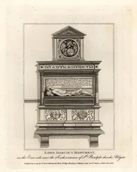 Monumento Lord Darcies na igreja de São Botolphs, Aldgate