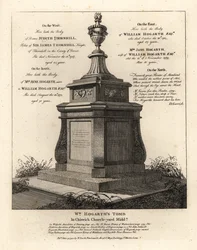 Túmulo do artista William Hogarth, Chiswick Churchyard, Middlesex