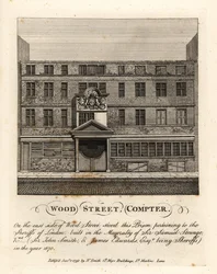 Wood Street Compter, prisão dos xerifes de Londres, construída na prefeitura de Sir Samuel Strange, em 1670