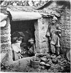China, uma família simples, c.1870 (foto)