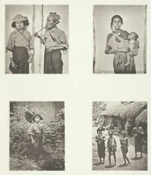 Pepohoan Women, Mode of Carrying Child, Costume of Baksa Women, Lakoli, c. 1868.