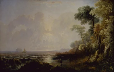 Vista de Bass Rock (óleo sobre tela)