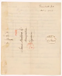 Carta de John Trumbull (1756-1843) ao Presidente Madison datada de 1 de Outubro de 1823