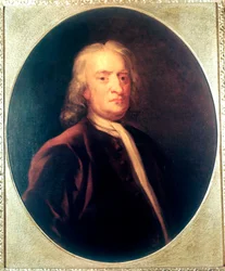 Isaac Newton, matemático, astrônomo e físico inglês, c1725