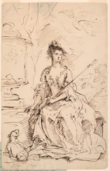Retrato de uma senhora (Peg Woffington?) como uma pastora